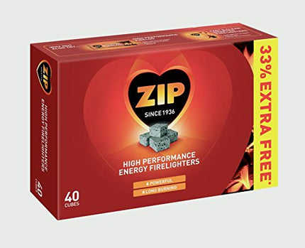 6 X Zip High Performance Energy Firelighters Pack of 30 Plus 33% Free