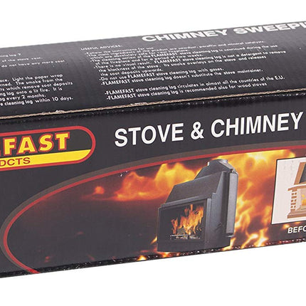 Flamefast Stove & Chimney Sweeping Log Helps to Remove Creosote, Soot and Tar Deposits (1 x Log)
