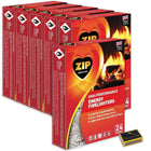 6 X Packs of 24 Zip High Performance Energy Block Firelighters. Long Burning, Powerful & Reliable for Open Fires, Stoves, BBQs & Tigerbox Safety Matches