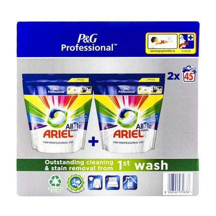 Ariel Professional All in One Pods Color Protect, 2x45 Pods (Pack of 2), 90 Washes