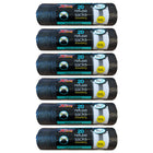 TidyZ 20 x Black 50L Drawstring Refuse Sacks Waste Swing Bin Liners Extra Strong Rubbish Bags (120 Bags)