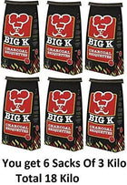 Big K 18kg Real Charcoal Briquettes Char coal For BBQ Barbecues. Restaurant Charcoal