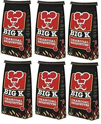 Big K 18kg Real Charcoal Briquettes Char coal For BBQ Barbecues. Restaurant Charcoal