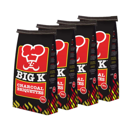 Big K 20kg Real Charcoal Briquettes for BBQ Barbecues and Restaurants