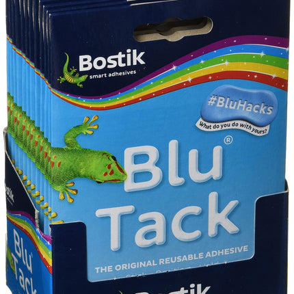 Bostik 24552 Blu-tack Mastic Adhesive Non-toxic Handy Pack Ref 801103 [Pack of 12], Blue