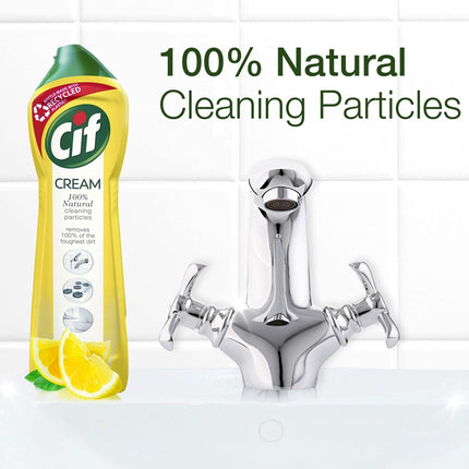 2 x 500ml Lemon Fragrance Cream All Purpose Cleaner Bathroom Kitchen Sink Tiles