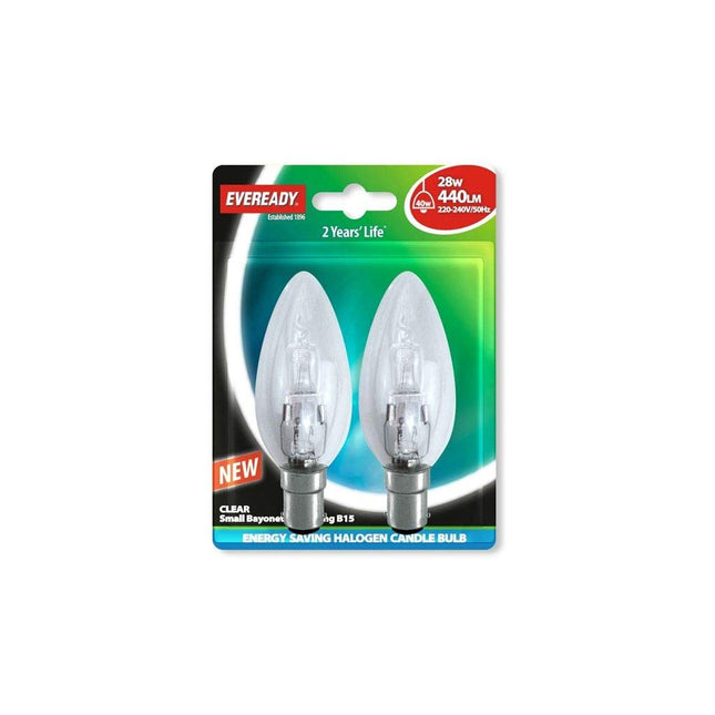 Dimmable Energy Saving Light Bulb. Halogen Candle SBC 28w=40w.