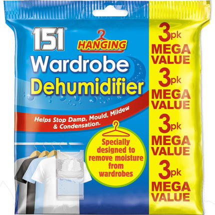 151 Dehumdifier, Fragrance Free, 3x180gr, 1511124