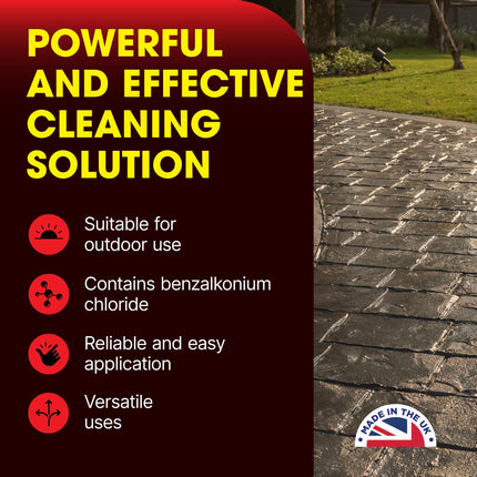 Doff Super Concentrate Path, Patio and Decking Cleaner – 2.5 Litres Concentrate – Multi-Surface Cleaner Garden & Driveways – Powerful Disinfectant & Algae Remover