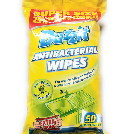 25% EXTRA FREE, 50 Antibacterial Wipes, Kills Germs