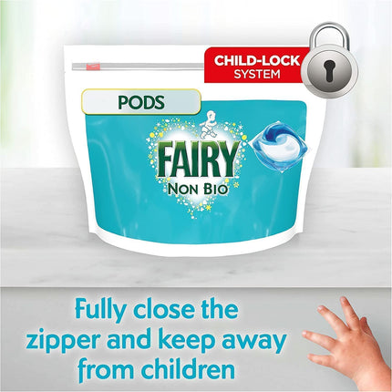 Fairy Non-Bio PODS, Washing Liquid Laundry Detergent Tablets / Capsules, 135 Washes (45 x 3), Huggably Soft for Sensitive Skin