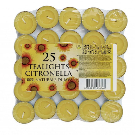 Prices Candles Tealights Pack 25 Citronella (413651) by Price Candles