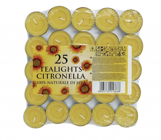 Prices Candles Tealights Pack 25 Citronella (413651) by Price Candles