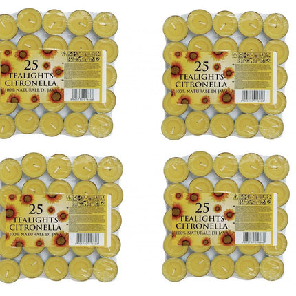 Prices Citronella Tealight Candles Mosquito Fly Insect Repeller Pack Of 100