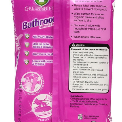 Green Shield 2 x Bathroom Surface 100 Wipes
