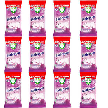 Green Shield Bathroom Surface Wipes 12 Packs = 840 Wipes - Cleans Baths Sinks & Showers and Other Home Surfaces- Home Cleaning