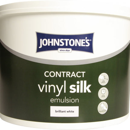 Johnstone's Contract Vinyl Silk 10L Pure Brilliant White
