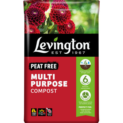 Levington PEAT FREE Multi Purpose Compost, 40 litre