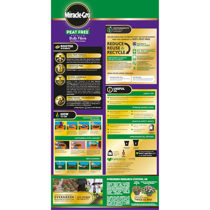Miracle-Gro 119785 Premium Bulb Fibre Compost, PEAT FREE, 20 Litre Bag, (New 2020 Range), Purple