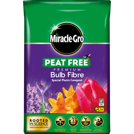 Miracle-Gro 119785 Premium Bulb Fibre Compost, PEAT FREE, 20 Litre Bag, (New 2020 Range), Purple