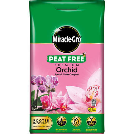 Miracle-Gro PEAT FREE Premium Orchid Compost - 6 Litre BAG, (New 2020 Range), Pink