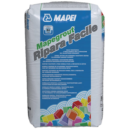 Mapei Mapegrout Easy Repair Bags 25kg Normal Grip Tissotropic Render Repair Mortar for Degraded Concrete Repair