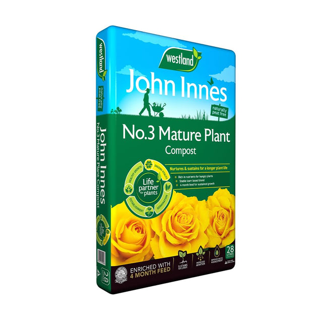John Innes Peat Free No 3 Mature Plant Compost 28L