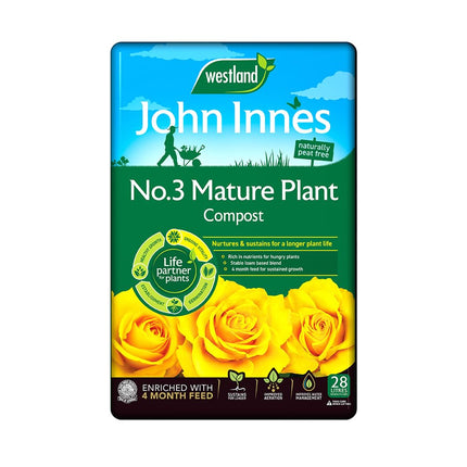 John Innes Peat Free No 3 Mature Plant Compost 28L