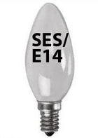 Branded 2X Opal Candle Light Bulb 25w / SES Small Edison White Pearl Soft Lamps