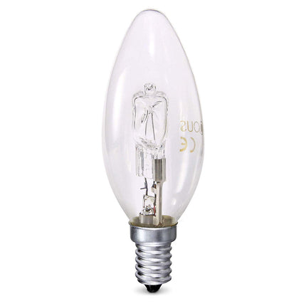 20x 28W = 40W Candle SES E14 Small Screw Cap Long Life Clear Halogen Light Bulb