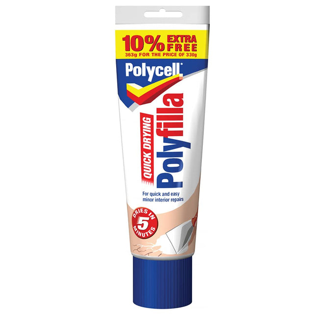 Polycell Multi Purpose Quick Drying Polyfilla 330g Plus 10% Tube