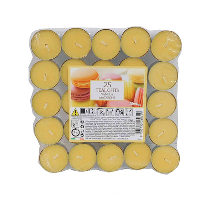Price's Petali Range Vanilla Macroons Tealights 25 Pack