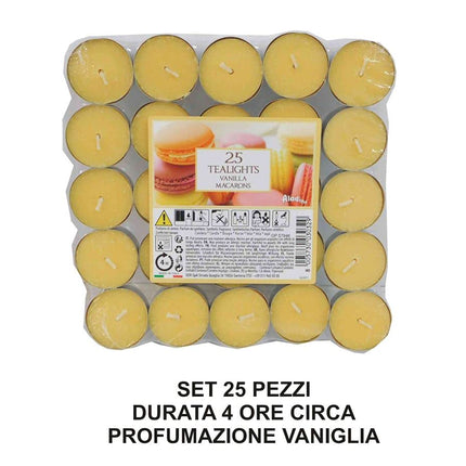 Price's Petali Range Vanilla Macroons Tealights 25 Pack
