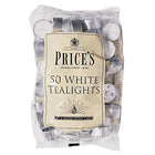 Prices Patent Candles 4 X Pack of 50 White Tealights Bag