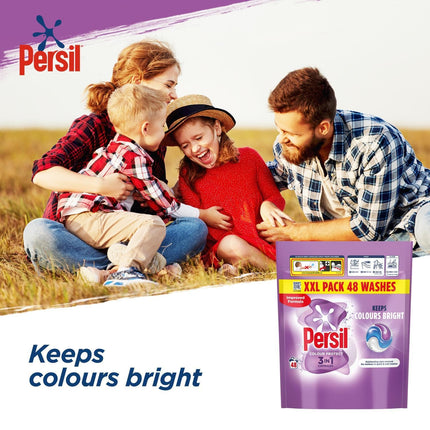 Persil XL 3-in-1 Washing Capsules Outstanding Stain Removal with No Residues Even in Quick and Cold Washes 7 Days of Lasting Freshness Washing Pods 48 Washes (Buy 5, Colour Protect)