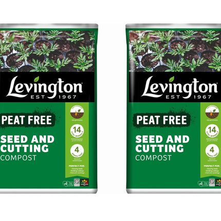 Seed and Cutting Compost Peat Free Levington 20L Pack of 2