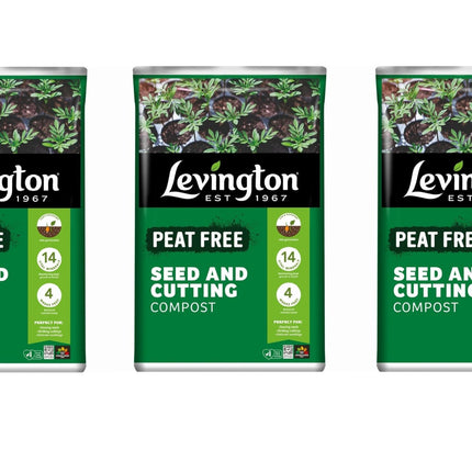 Seed and Cutting Compost Peat Free Levington 20L Pack of 3