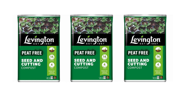Seed and Cutting Compost Peat Free Levington 20L Pack of 3