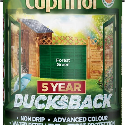 Ducksback Shed & Fence Paint 5 Year ProtectionCuprinol Forest Green 9L