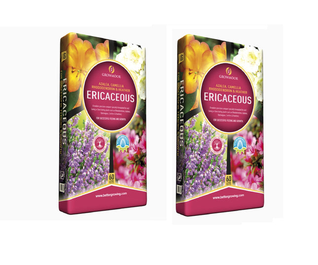 2 x FOR SUCCESSFUL FEEDING GROWMOOR ERICACEOUS COMPOST 60L