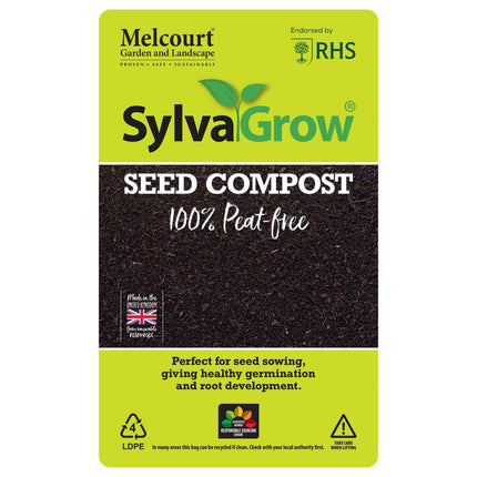Melcourt RHS Endorsed Sylvagrow Peat Free Seed Compost 40lt Bag