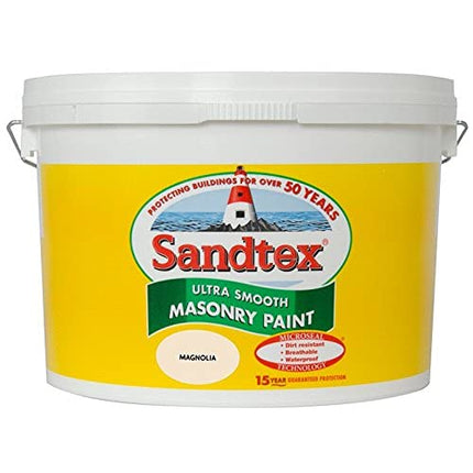 Sandtex Smooth Masonry Paint 10L Magnolia