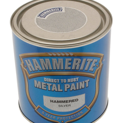 Hammerite HAM6720303 1L Metal Paint - Hammered Silver