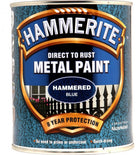 Hammerite Metal Paint Hammered 750ml Blue by Hammerite
