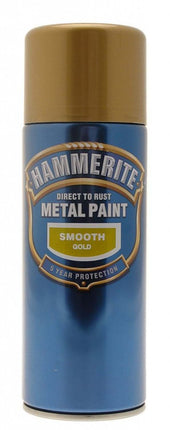 Hammerite Metal Paint Smooth Gold 400ml Aerosol