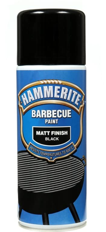 Hammerite 400ml Aerosol BBQ Spray Paint Matt Black