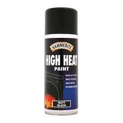 Hammerite Hi-Heat Paint Matt Black 400ml Aerosol (621487)