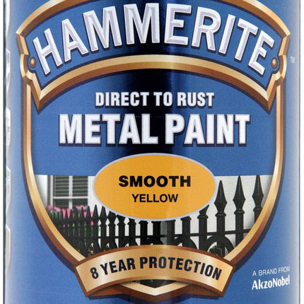 Hammerite Metal Paint Smooth 750ml Yellow