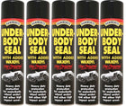 5x Black Underbody Seal Aerosol With Waxoyl 600ml Hammerite Underseal