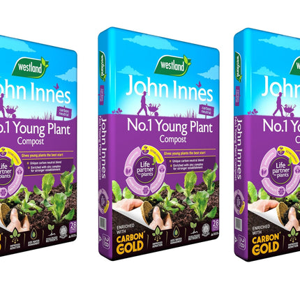 John Innes Peat Free No.1 Young Plant Compost 28L Pack of 3